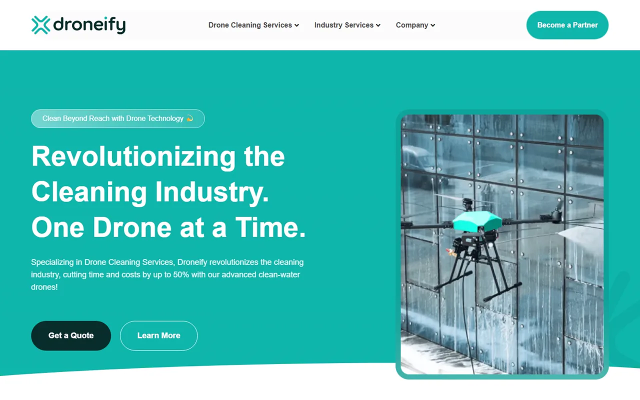 Dronify website project preview