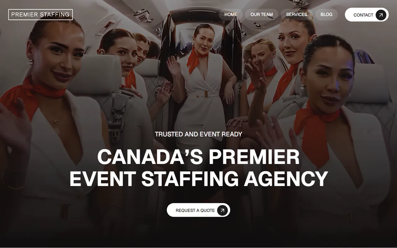 Premier Staffing website project preview